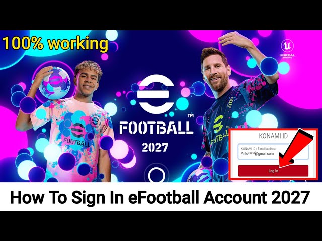 How To Sign in eFootball Account 2027 | Login eFootball Mobile | Register Konami ID