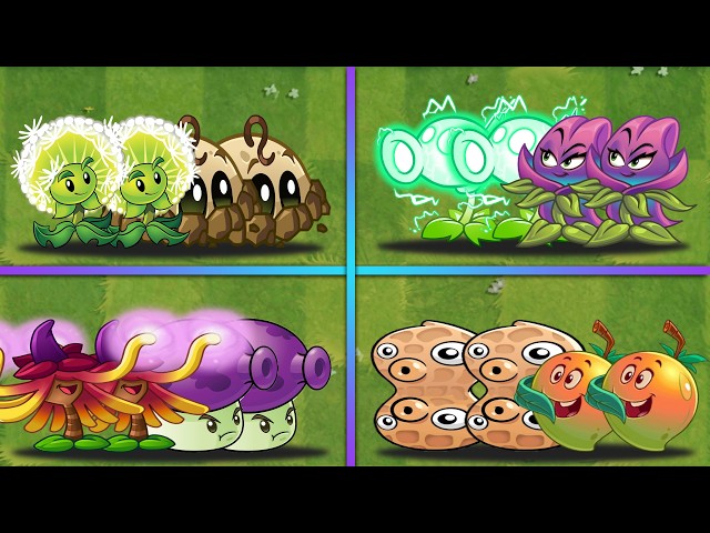 4 PAIR Team Random Plants Battlez vs Team Zombies - Who Will Win? - PvZ 2 Team Plants Battlez
