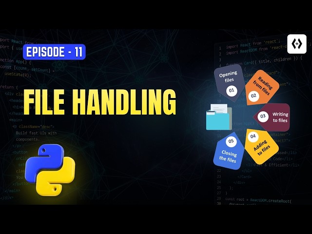 Python File Handling Project for Beginners 2025 | Step by Step Guide to Read & Write Files Ep 11