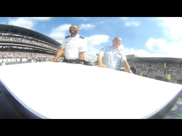 360-view: Military Appreciation Lap at the Indy 500