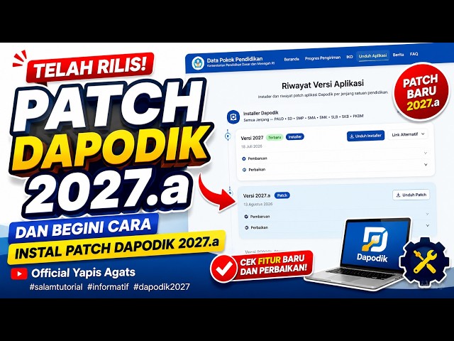 DAPODIK 2027.a PATCH IS OUT! 🚨 How to Install the Dapodik 2027.a Patch