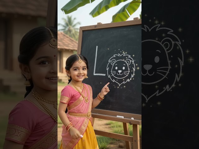 Learn L for Lion with Cute Little Radha
