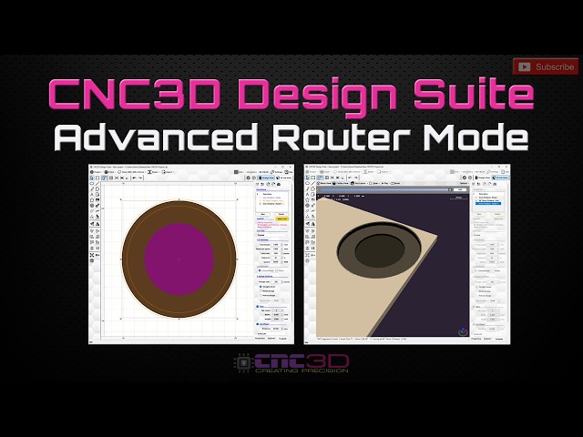 CNC3D Design Suite - Advanced Router mode (Powerful and FREE CAD/CAM)