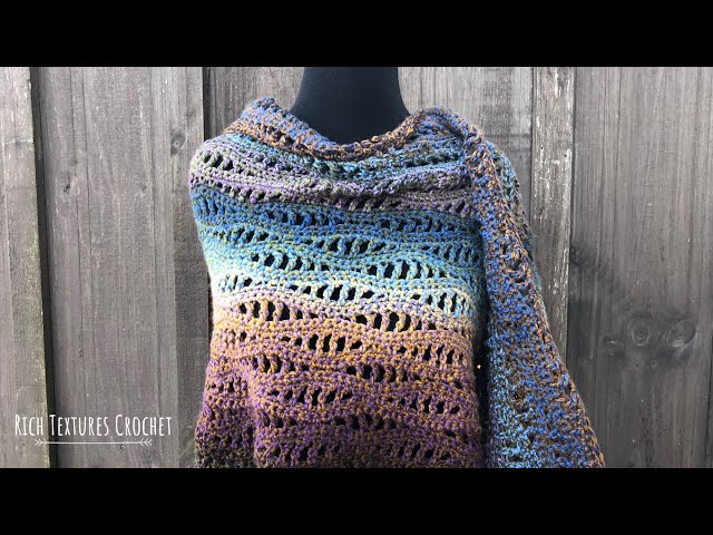 Easy Crochet Shawl | Rivers Shawl Crochet Pattern