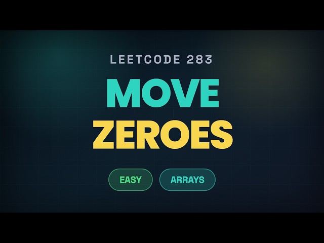 LeetCode 283 | Move Zeroes | Java Two Pointer Approach | LeetCode 75