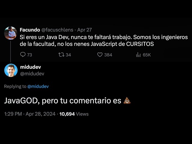 Programadores Java VS Programadores JavaScript