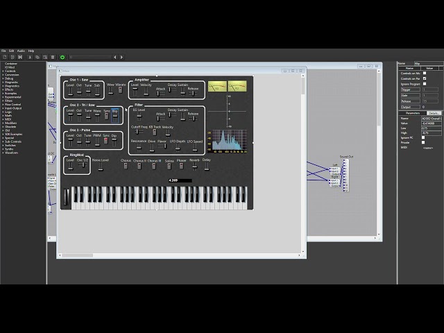 Bleep bloop messing around on a VST synth I'm making in SynthEdit