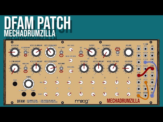 DFAM PATCH - MechaDrumZilla - Diagrams - No Talking