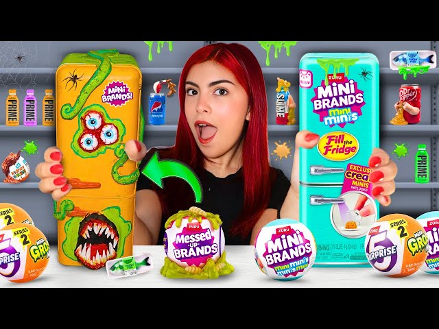 Compré MINIATURAS para mi MINI REFRI ASQUEROSO!🤮🧡Mini Brands