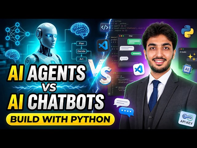 AI Agents vs AI Chatbots Explained | Build an AI Chatbot with Python (Beginner Tutorial)
