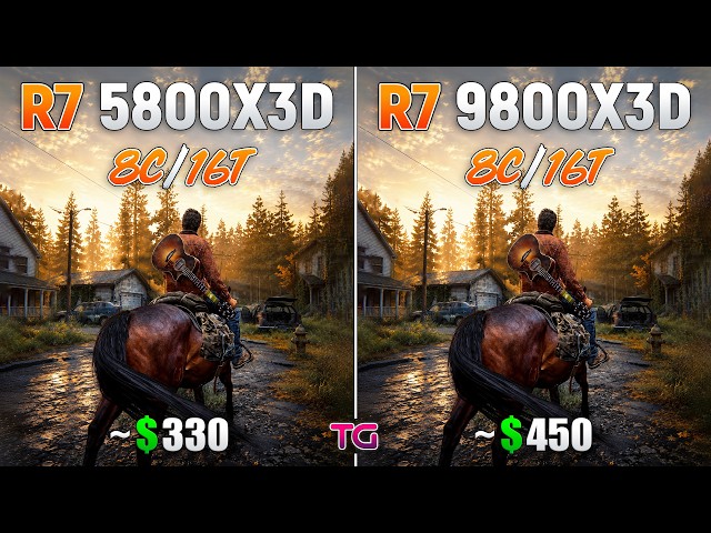Ryzen 7 5800X3D vs Ryzen 7 9800X3D - Test in 10 Games
