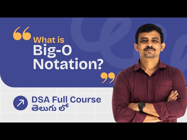Big-O Notation in DSA in telugu