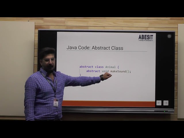 Java Code   Abstract Class   Training & Placement   ABESIT