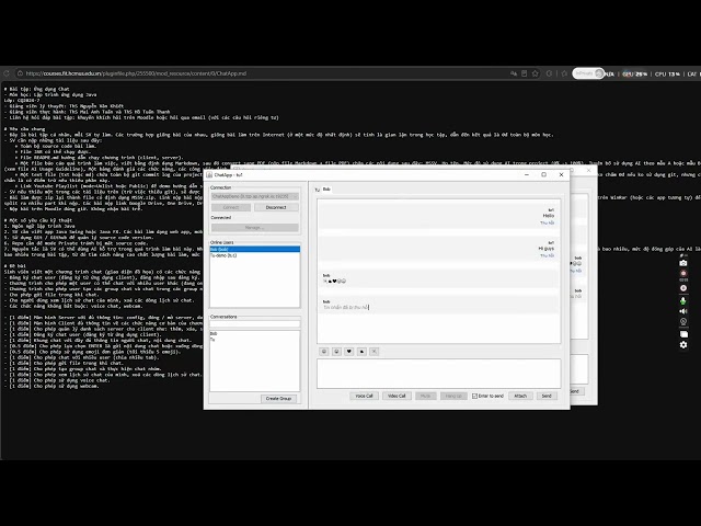 Demo Chat App Client and Server Java Socket