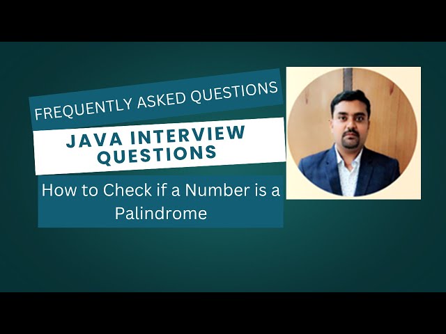 How to Check if a Number is a Palindrome || Java Interview Question || #java #javaprogramming