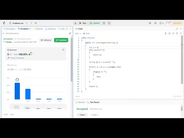 434. Number of Segments in a String | Java | Leetcode | Strings | Fundamentals