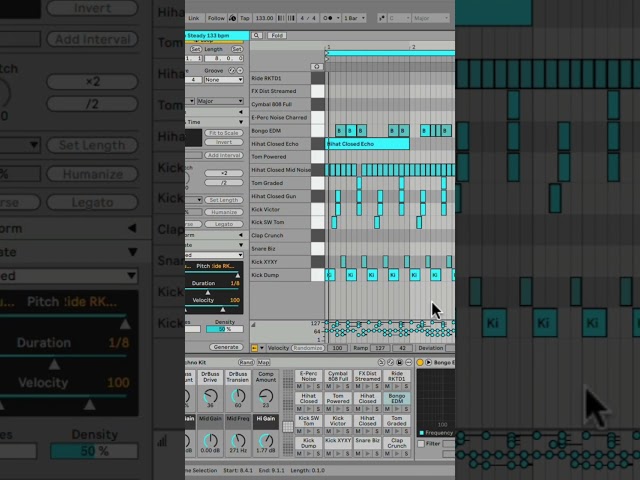 How to generate techno drum patterns (beginner’s tutorial)  #abletonlive  #musicproducer