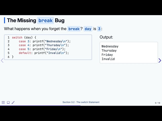 3.2 The switch Statement — Programming Fluency in C