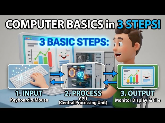 Computer Basics in 3 Steps! (Input ➔ Process ➔ Output) 🔥