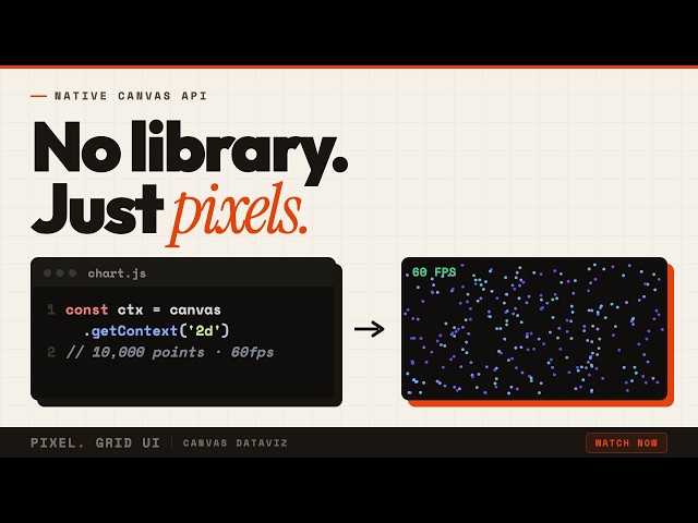 HTML Canvas Dataviz: 10,000 Points at 60fps (No Library)