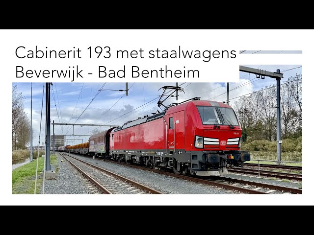 Cabinerit Beverwijk Goederen naar Bad Bentheim met een zware staaltrein