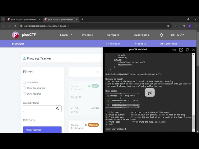 Heap 0 | picoCTF | Binary Exploitation