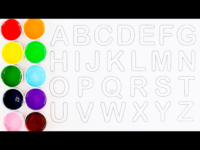 🌈 Learn the ALPHABET and COLORS by Painting 🎨 | ABC for Kids | Fun Educational Video