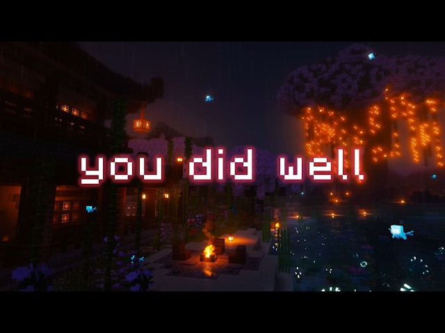 finish up and go to sleep... (relaxing c418 music & rain)