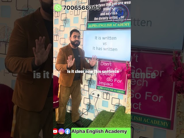 Imparting English Language skills #alphaenglishacademy #speakconfidentenglish #bhattahir