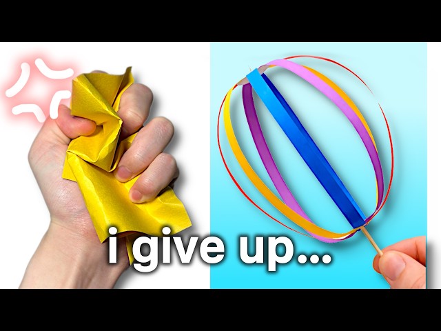 I tried 5 minute papercraft tutorials...