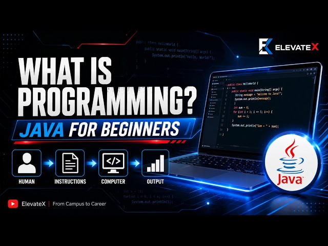 What is Programming? | Introduction to Java for Beginners | Java Tutorial #1 | ElevateX