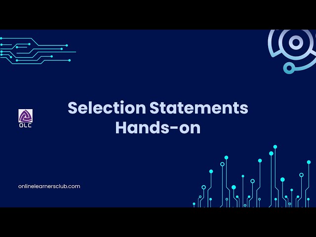 Java Essentials Blueprint - Selection Statements Hands-on - 508