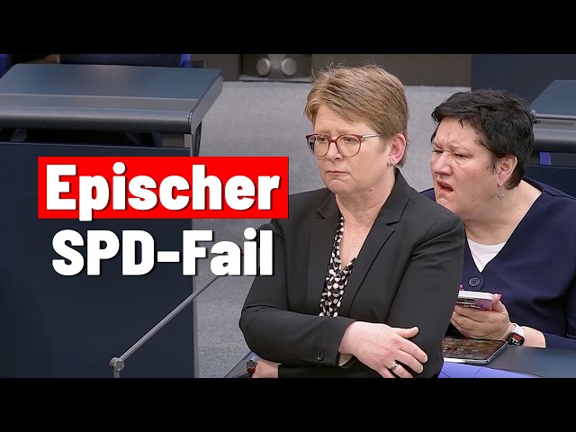 SPD woman destroys herself in the Bundestag