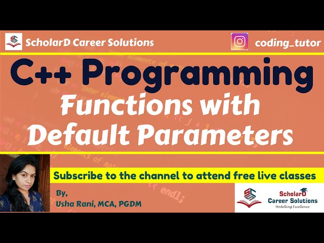 Defining Functions with Default Parameters  | #cplusplusprogramming #codingtutorial
