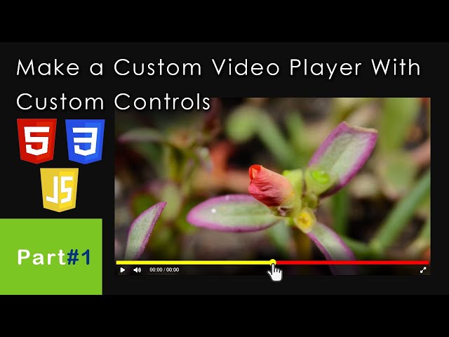 Part #1 | Make a Custom Video Player With Custom Controls | HTML, CSS & JavaScript