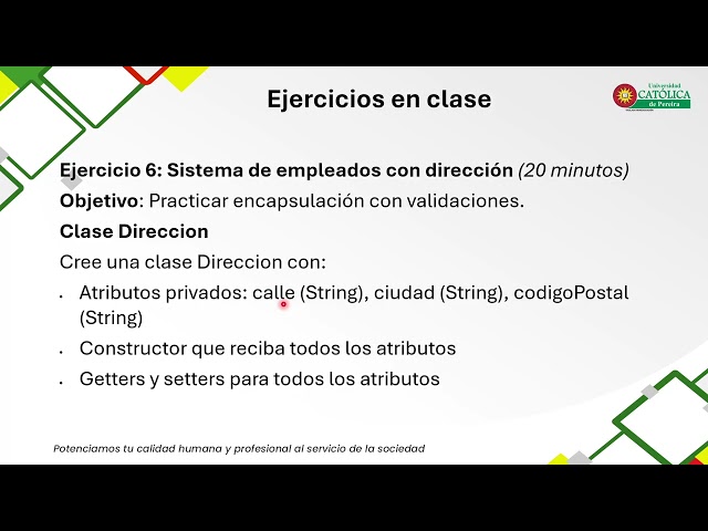 Clase Metodología de la Programación II   22 septiembre   Ejercicios Dirección y Empleado