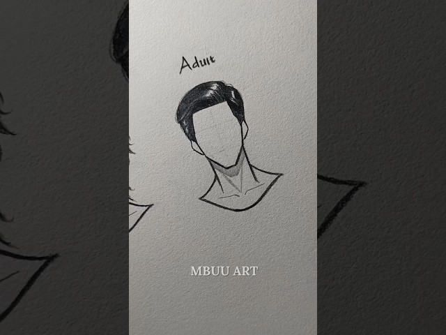 Drawing easy male Hair✏️ #drawing #tutorial #howtodraw #sketch #art #shorts