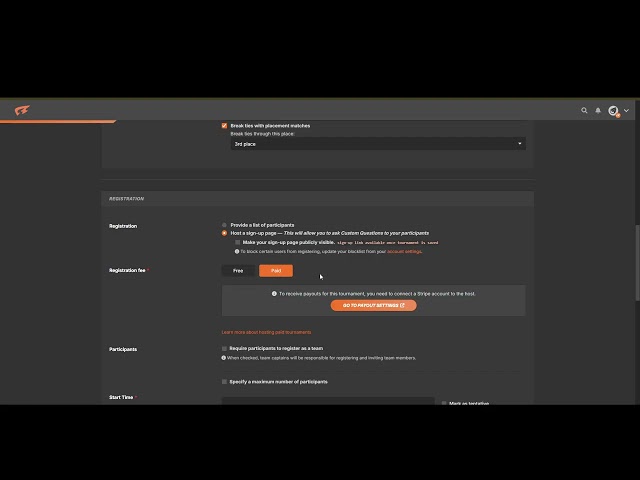 Tutorial: First Tournament Creation