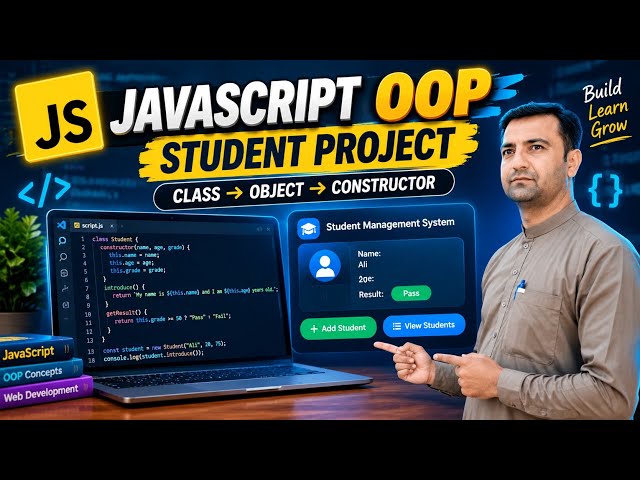 JavaScript OOP Practical Mini Project | Class, Object, Method, and 'this' Keyword