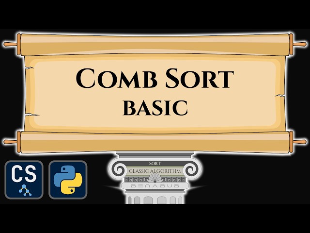 Comb Sort basic Algorithm Visualization | Step by Step Python Code Animation