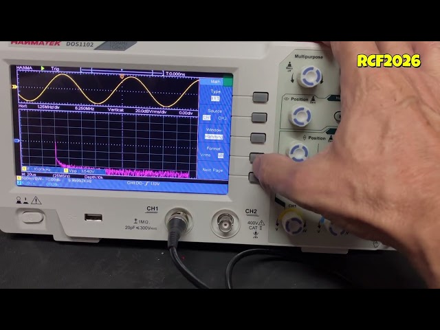 Hanmatek DOS1102 Oscilloscope Features and Functions available including the FFT menu 2026