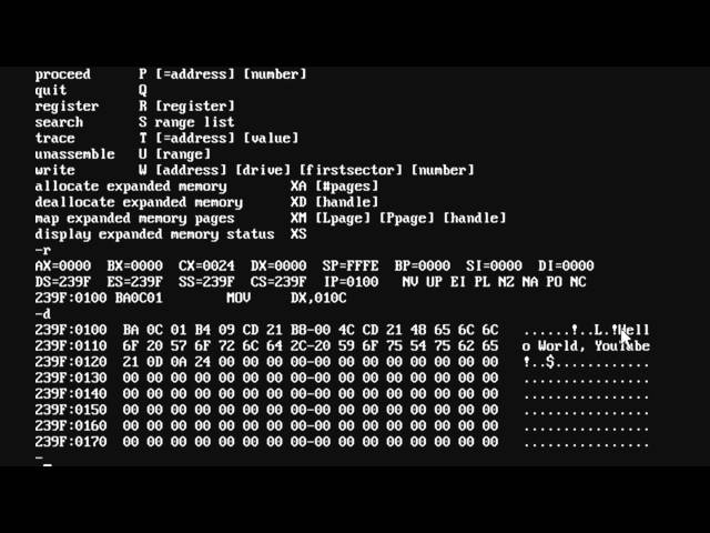 Introduction to x86 Assembly (DOS)