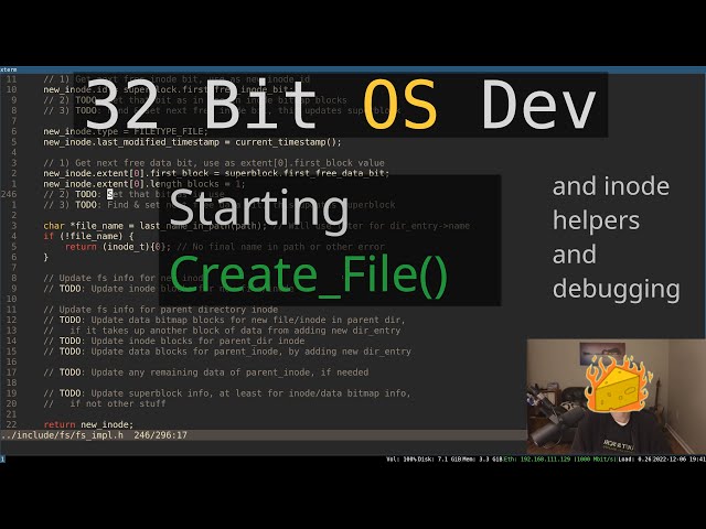 Start create_file Function | 32 Bit OS Dev (in C)
