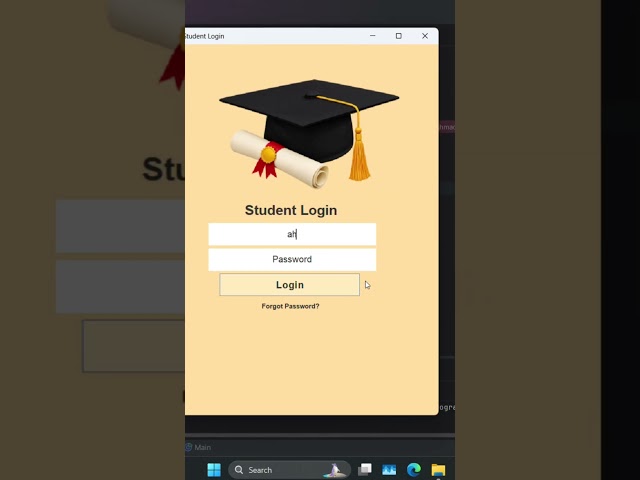 Student login form using Java #java #coding #shorts #youtube #bca #btech #computerscience  #computer