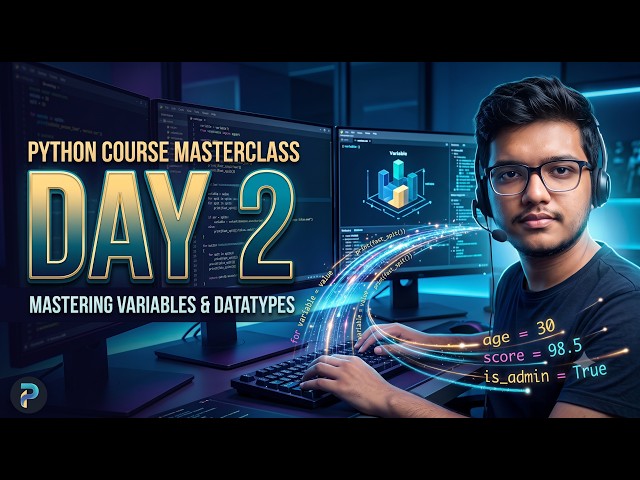 Python Day 2: Variables, Data Types & type() Explained | Vidhya Gain #Python