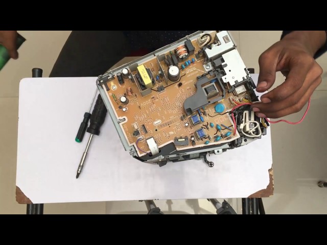 Laser printer repair how to open hp 1007 1008 1108 1505 printer dismantle