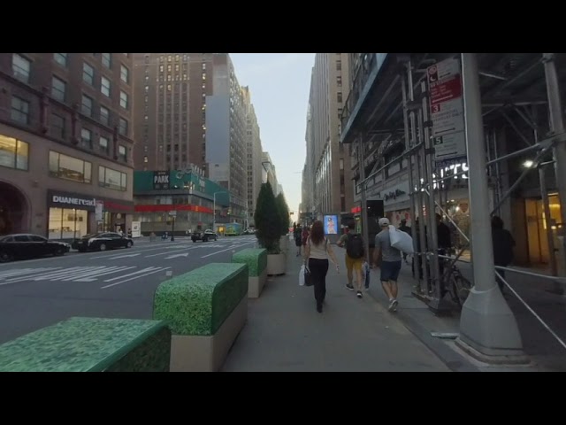 3D VR 180, New York City,  Manhattan, 7 Ave W 39st to W 38st, right side.
