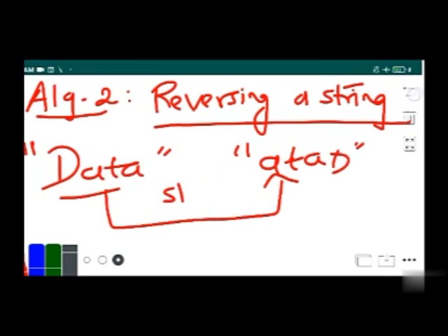 17  Reversing a string using stack   Algorithm