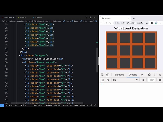 Building Flip Box Game From Scratch: Event Delegation in JavaScript