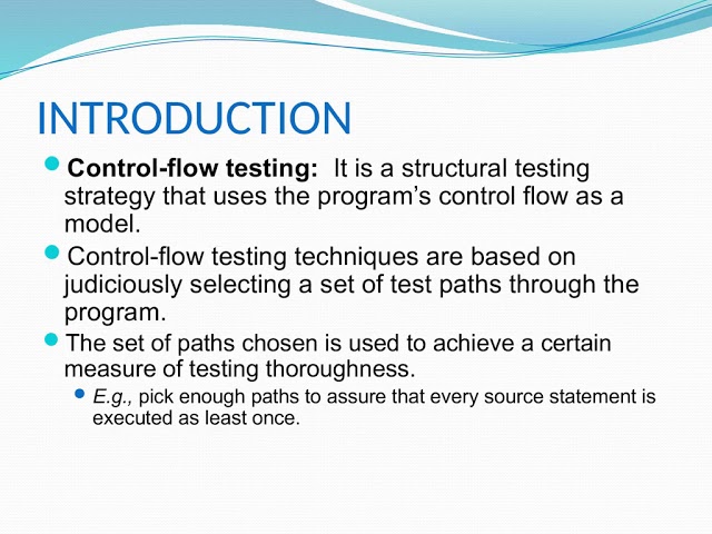 What is Control flow testing in software testing? ,control flow graph ,level of coverag.